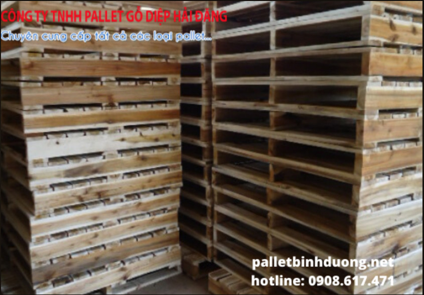 Pallet gỗ 2 hướng nâng tải trọng 1.5 tấn